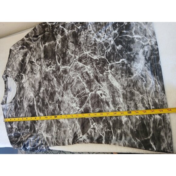 Vapor Apparel Mens Lightweight Long Sleeve Fishing Shirt Large Marble Print - Picture 7 of 14